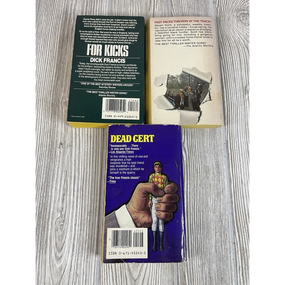 Dick Francis Mystery Books Lot For Kicks High Stakes Dead Cert Vintage Paperback